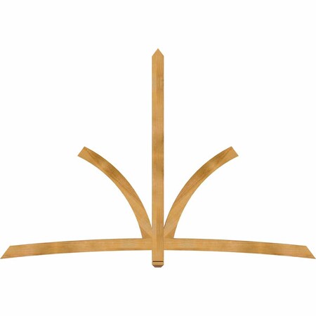 Ekena Millwork Davenport Rough Sawn Timber Gable Bracket, Western Red Cedar, 108"W x 72"H x 2"D x 4"F, 16/12 Pitch GBW108X72X0204DAV00RWR